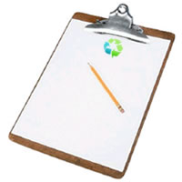 Lamp and Mercury Waste - Feedback form, Clipboard & Pen